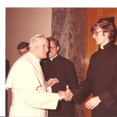 David meets Pope John Paul II