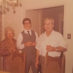 My mom, my dad and myself at my cousin Anthony Grimaldi's house in Virginia sometime in 1976.