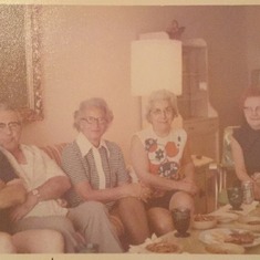 My Dad, Aunt Mary, my mom, Bessie Mitchell