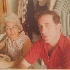 My mom with Louis Markopolos in the garage on Burton Ave. She was always a good listener.
