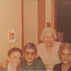 My mom with Pattie Corrella, Carmella Corrella and my god mother Carrie Lee Minadeo.