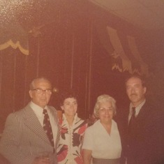 My parents and Georgia and Louis Markopolos in 1974 at my and their son Harry's joint Graduation party. They were also "Family" and loved by my mom. Its worth noting that their son Harry has gone on to be a bit famous as the guy who outed Bernie Maddoff a