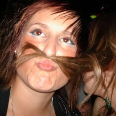 Fay moustache on our night out!
