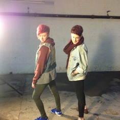 Rosei and Fay messing about on a recent photo shoot.