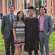 The Qian Family at Andrew's Graduation in May 2018