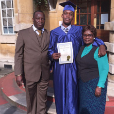 Mum with her son and grandson on graduation day