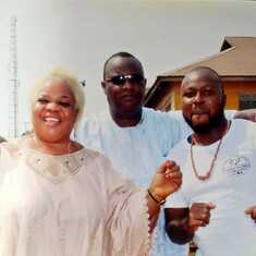 Kayode and Wale Elebiola with their Aunty Funke