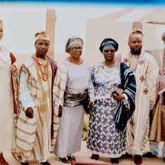 Mum, Abayomi and Kayode with all their siblings 