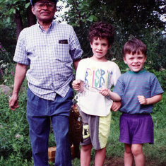 Fishing with grandson and his cousin (mid 1990s)