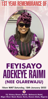 Feyisayo Kikelomo Raimi (Nee Olarewaju)