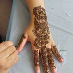 Beautiful henna patterns by our lovely volunteer
