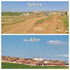 Your generous donations transformed this barren land to a village in Fizza’s name 