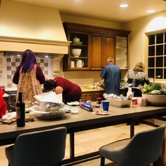 In the kitchen with Berta, Thanksgiving 2019.