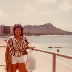 Blue Hawaiian sailing with family, early 1980's. 