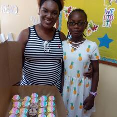 Zaria and Ms Miller Grade 5 birthday