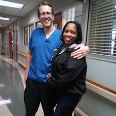 Tasha with Flo's nurse