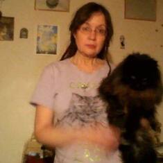Fluffy and me with t-shirt