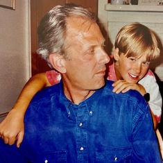 Forbes with nephew Rob, Daphne's son, probably early 90's. He & "Funky Unk" were always close...