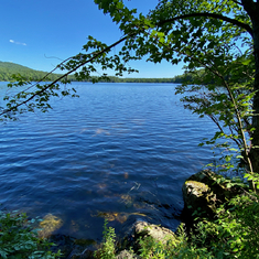 6) A bluebird day at Willard Pond... (view from the site)