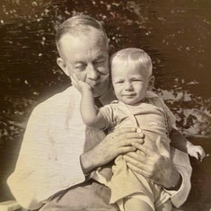 Forbes with our Grandfather, Joe Leland, who was Aunt Beth's brother.