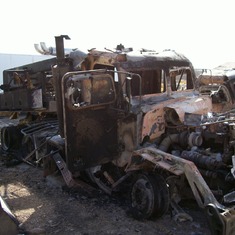 Destruction caused by an IED