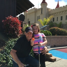 Playing some Putt-Putt with our Papa Fuzzy