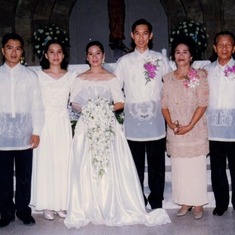 Donna and Vivit's wedding, April 1997.