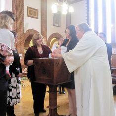 Aidan Pond and Roberta Crummey's baptism January 2013