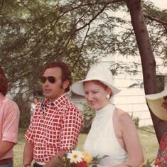 Wedding to John T. Greicius, July 8, 1973