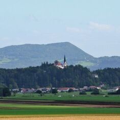 Francé's home town: Homec village and church in Nožice, Slovenia