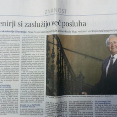 Slovenian news paper article