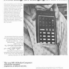 Advertisement for HP-35 Calculator