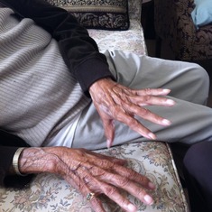 Hands of Frances, February 2014