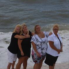 mom and us on beach