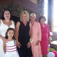 Nanny at Angela's Wedding
with Barbara, Deborah, Angela and Angelina
