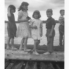 Monique, Fran, Aline & Norm on the dock in Westboro