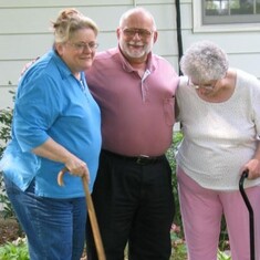 Fran with sisters Bonnie and Sandra, 2009