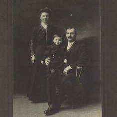 Dad's Parents, Viota & Frank Bishop holding eldest son Stewart
