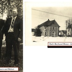 Dad with his Brothers (L) and the Andover County Courthouse - his childhood home (R).