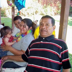 Cisco with his daughter and granddaughter.