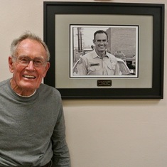Dad Next to His Recognition at the Sheriff Department