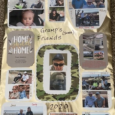 Dad & some of his beach boardwalk friends.  This is a poster that Josue put together for him.
