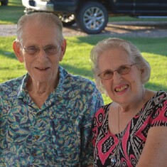 Frank Edward and his sister Jennie Sue at a summer family gathering 
