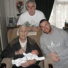 4 generations
Me dad myself my son Sam and his son cassius
