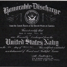 US Navy certificate