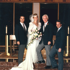 With Frank Jr, David and Linda at Linda's Wedding