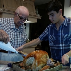 In charge at Thanksgiving with Anthony. 2014