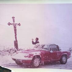 The mythical Lotus in the snow circa 1970