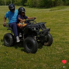 Four wheelin' with the grandkids! 