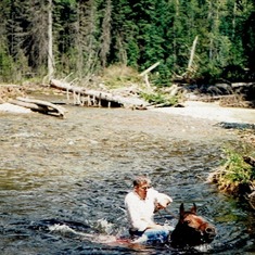 Swim in Mission Creek. Sept. 1990